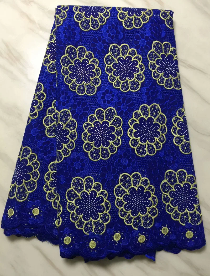 

2019 High quality Stone embroidery cord African Guipure Cotton Swiss Cord French lace Fabric for Dress Gift 5yard/lot LPL11210