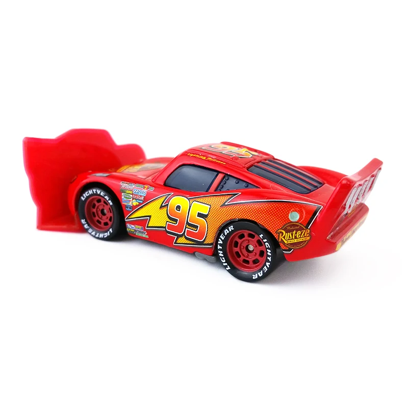Дисней Pixar Cars Lightning McQueen с металлическим указателем литой под давлением