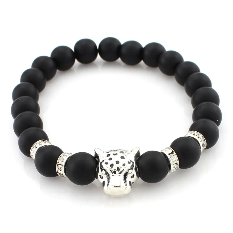 Модные украшения унисекс Природный Вулканический камень leopard Шарм Плетёные