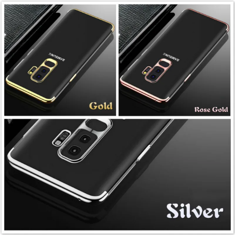 Роскошный чехол для Samsung Galaxy S6 Edge S7 S8 S9Plus Note8 9 Гальваническая защита оболочка