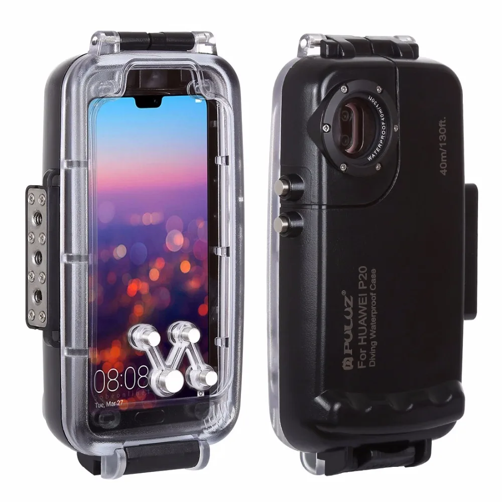 PULUZ для huawei P20/P20 Pro Чехол для дайвинга mate 20 Pro 40 м/130 футов Водонепроницаемый чехол для фото и видео для подводного плавания