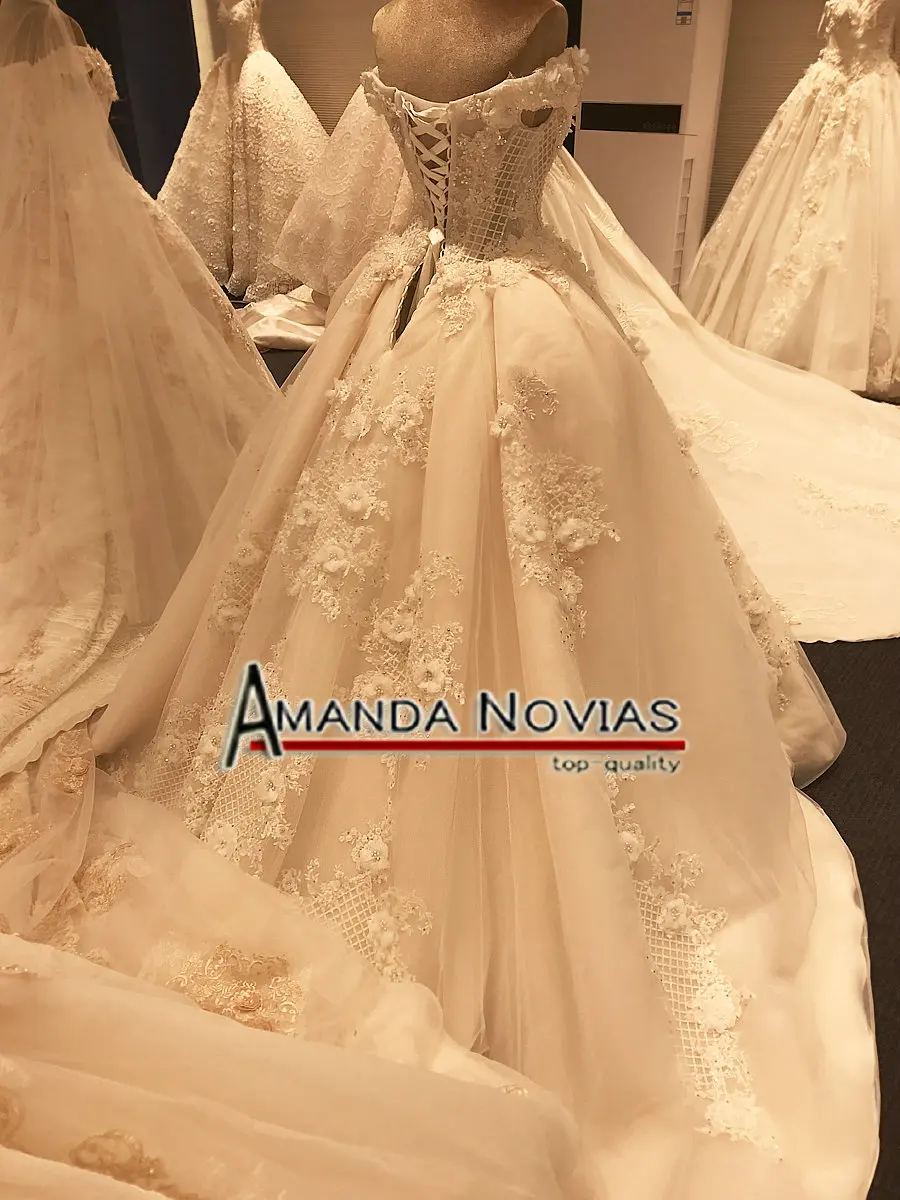 2019 популярное кружевное бальное платье роскошное свадебное Платье Amanda Novias