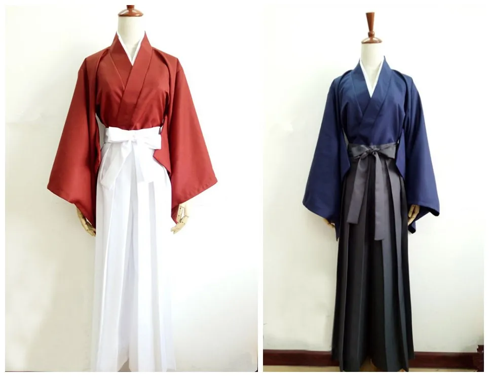 Костюм для косплея Rurouni Kenshin HIMURA KENSHIN Bule на заказ|Костюмы аниме| |