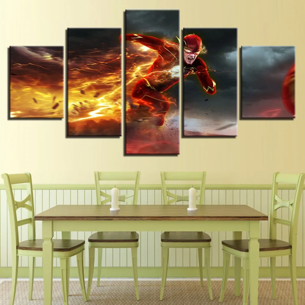 Картина на холсте из 5 предметов современная картина стену мультяшный