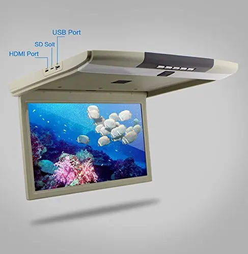 15 дюймовый плеер подвесной TFT откидной автомобильный монитор светодиодный ЖК