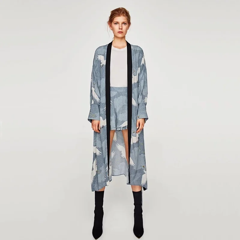 Женская длинная рубашка kimonos 2018 японское кимоно harajuku кардиган блузка Японская