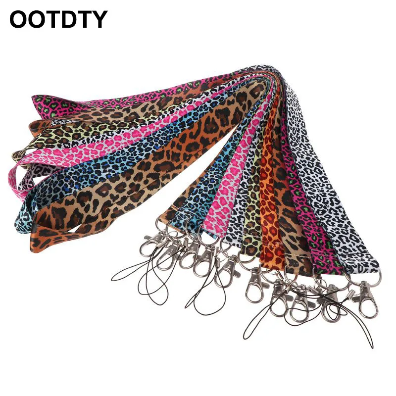 1 шт. Леопардовый длинный шейный ремешок шнур для сотового телефона