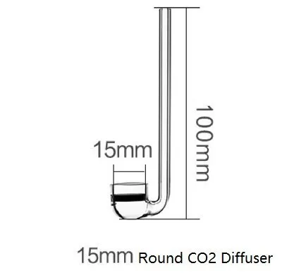 Round Diffuser 15 ADA Quailty VIV мини плоский круглый нижний стеклянный регулятор для аквариума подвесной СО2 распылитель аквариума для растений для выращивания рыб - Цвет: Round Diffuser 15