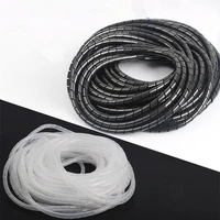 cable winder black feet spiral wire organizer wrap tube flexible manage cord for pc computer home hiding cable 8 30mm