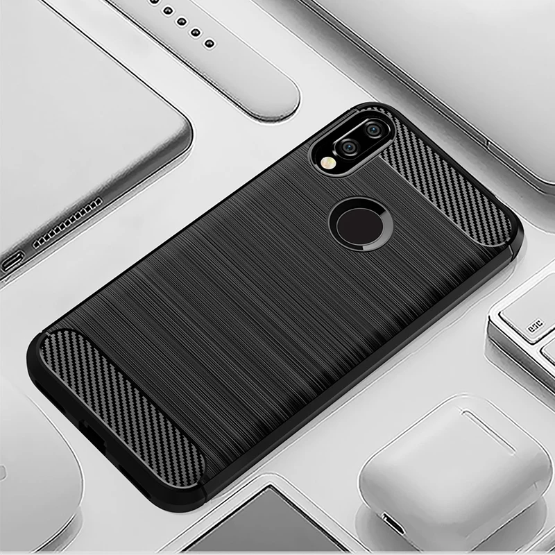 Для huawei Y6 чехол, мягкий силиконовый матовый чехол из углеродного волокна для huawei Y6 Pro Prime, прочный защитный чехол для телефона s