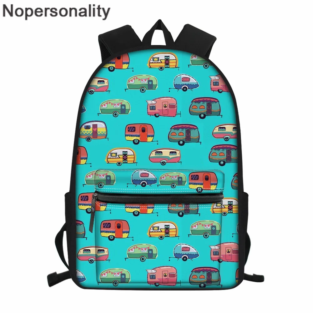 

Nopersonality Toy Car Prints School Backpack for Boys Preppy Style Daypack Junior Student School Bags Kids Cool Back Pack