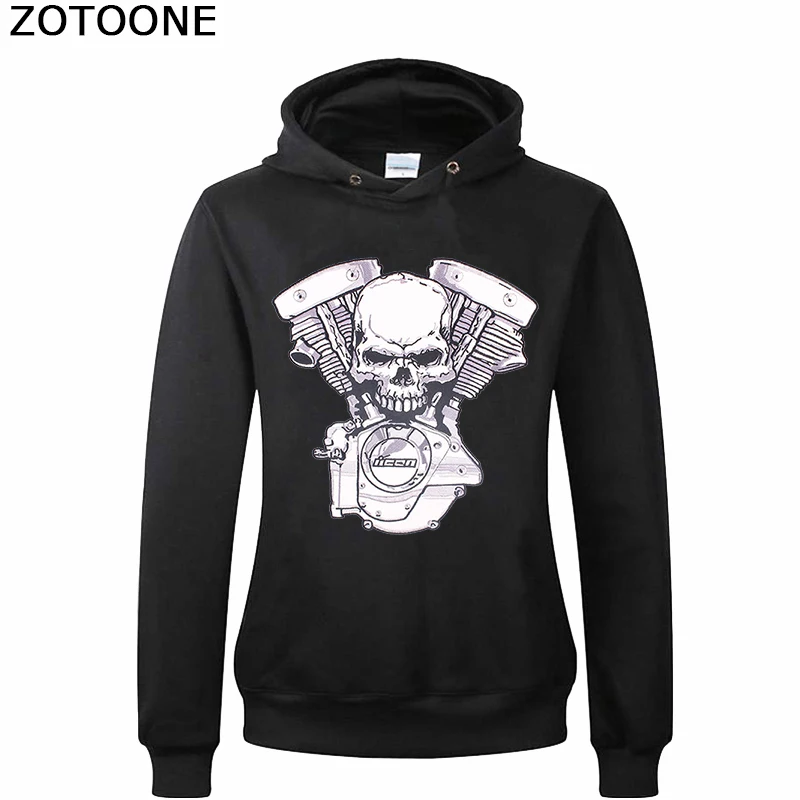 ZOTOONE панк череп вышитые патчи для одежды DIY большой задний патч украшения на