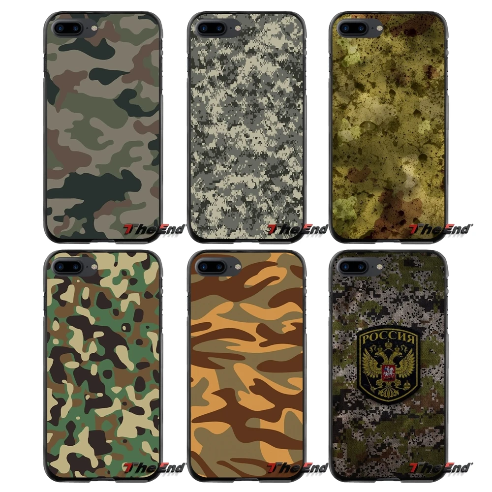 Для Apple iPhone 4 4S 5 5S 5C SE 6 S 7 8 Plus X iPod Touch камуфляж аксессуары телефон