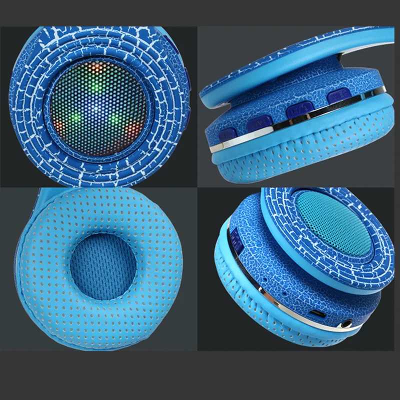 Toproad светящиеся Bluetooth наушники Беспроводной гарнитуры светодиодный 3D стерео