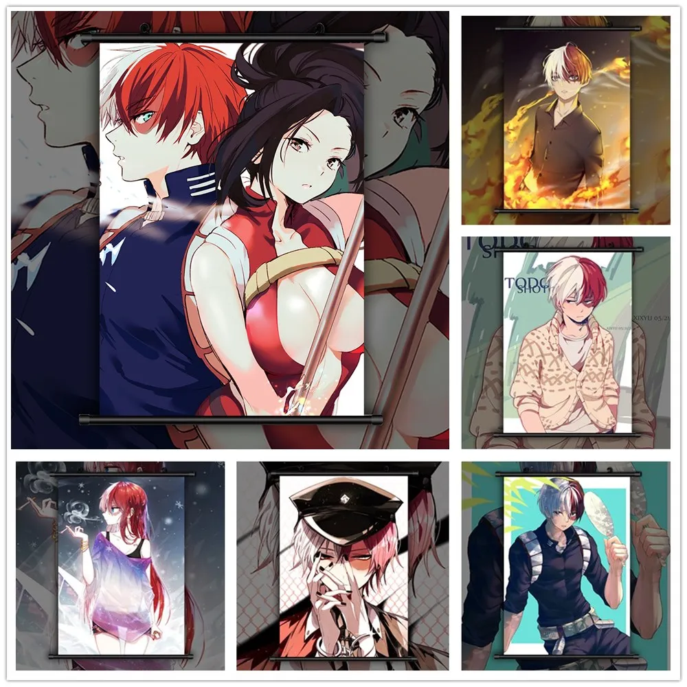 Boku no Hero Академия Todoroki Shoto Аниме Манга настенный постер свиток|Рисование и