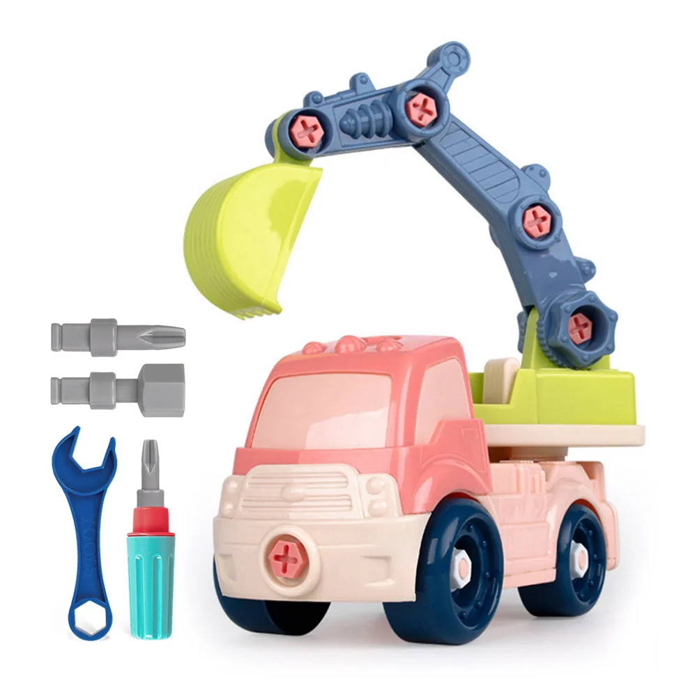 

2019 New DIY Toy Construction Kids DIY Car Educational Toys Funny Chlidren's Day Gift