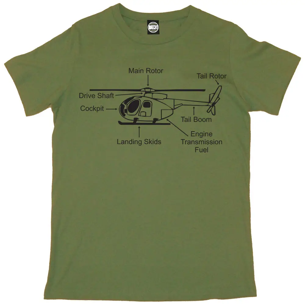 HELICOPTER DIAGRAM MENS PRINTED T-SHIRT New T Shirts Funny Tops Tee Unisex | Мужская одежда