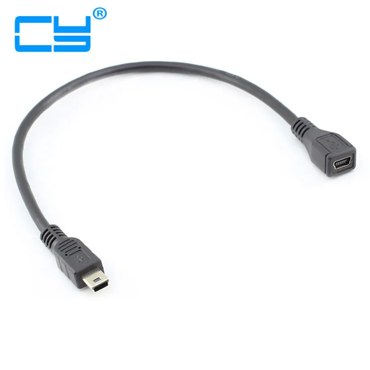 

Hot Sale 1Pcs Black Light Adapter Cable 5Feet/1.5m Mini USB B 5pin Male To Female Extension Cable Cord Adapter