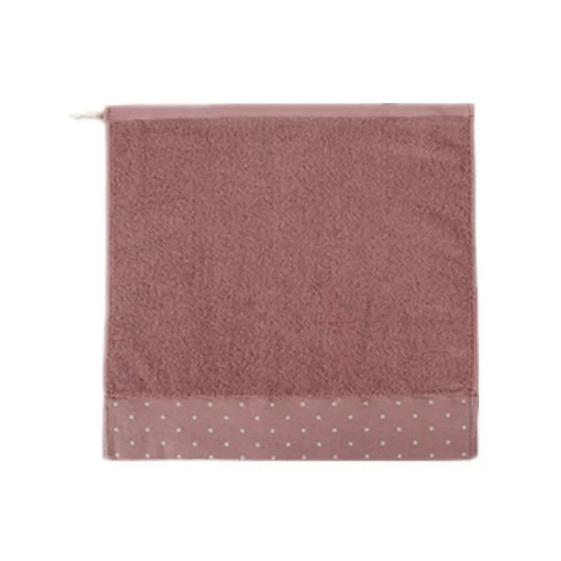 Red Brown 1 шт. 34x34 см, хлопок, абсорбирующее, в горошек, одноцветное, мягкое, удобное, для мужчин и женщин, для ванной, для путешествий, квадратное полотенце для лица - Цвет: Red Brown