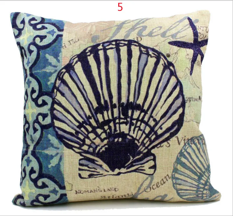 45 см * Морская жизнь дизайн лен/хлопок наволочки для дивана Наволочка Чехол