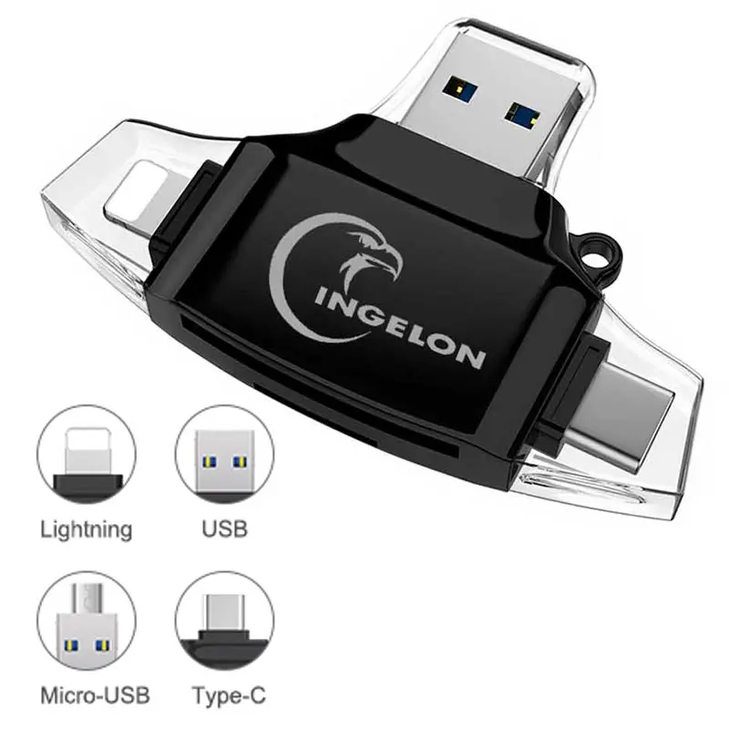Устройство для чтения смарт карт 3 в 1 Type C micro USB высокоскоростной OTG TF/SD MacBook Android
