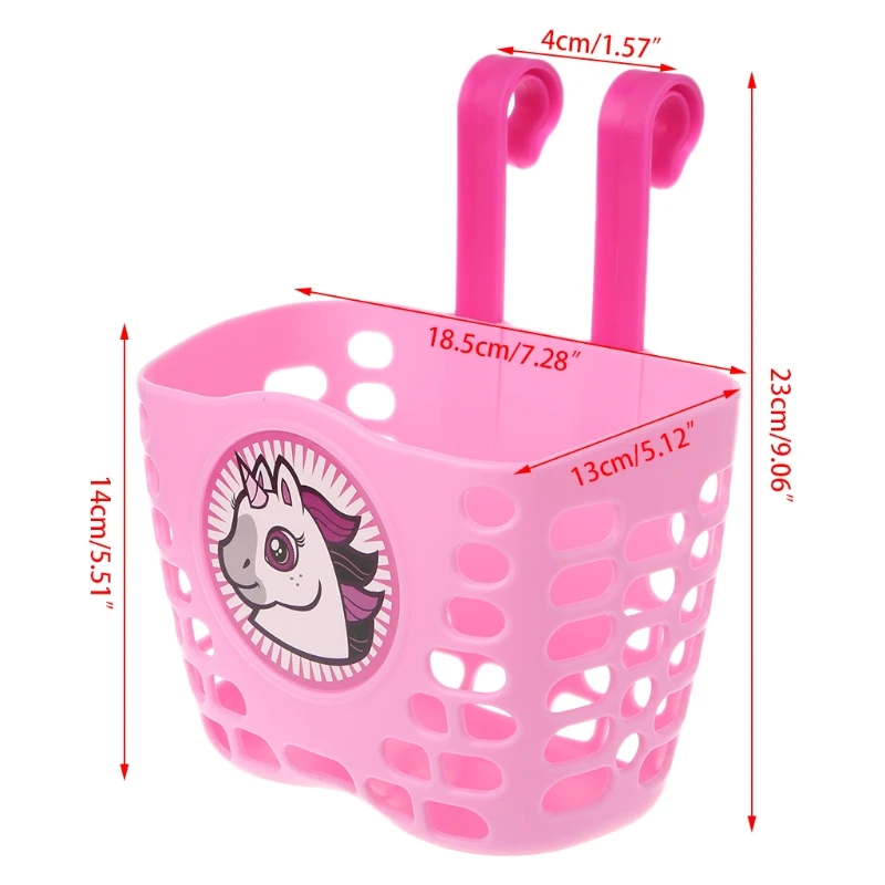 Корзина для велосипеда скутера детский пластиковый мультяшный рюкзак переноски