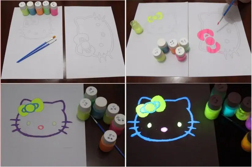 Hotting sele фосфоресцирующий лак для глаз DIY блеск фосфорное светящееся покрытие флуоресцентный пигмент светящийся в темноте украшение 20 г/шт
