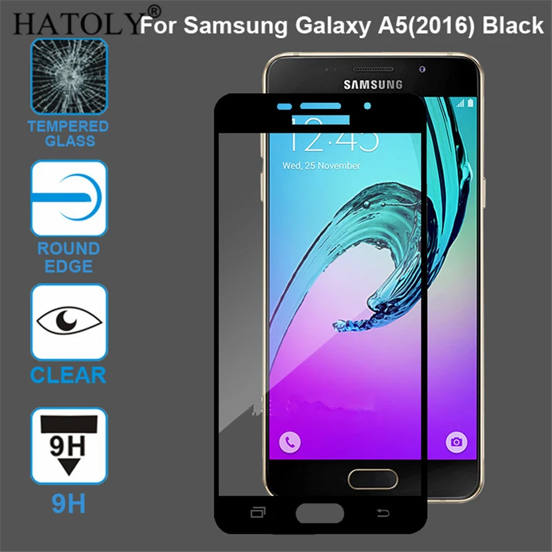 Закаленное стекло для Samsung Galaxy A5 2016 полноразмерная защитная пленка 9H A510F A510|glass for