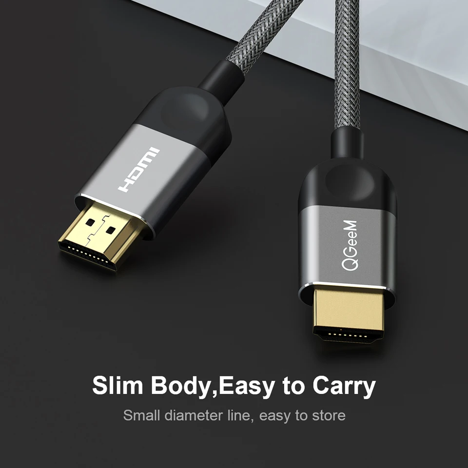 QGEEM HDMI кабель HDMI к HDMI 2,0 кабель для PS3 PS4 проектор HD lcd Apple tv компьютерный ноутбук 1 м 2 м 3 м 5 м Кабель Hdmi