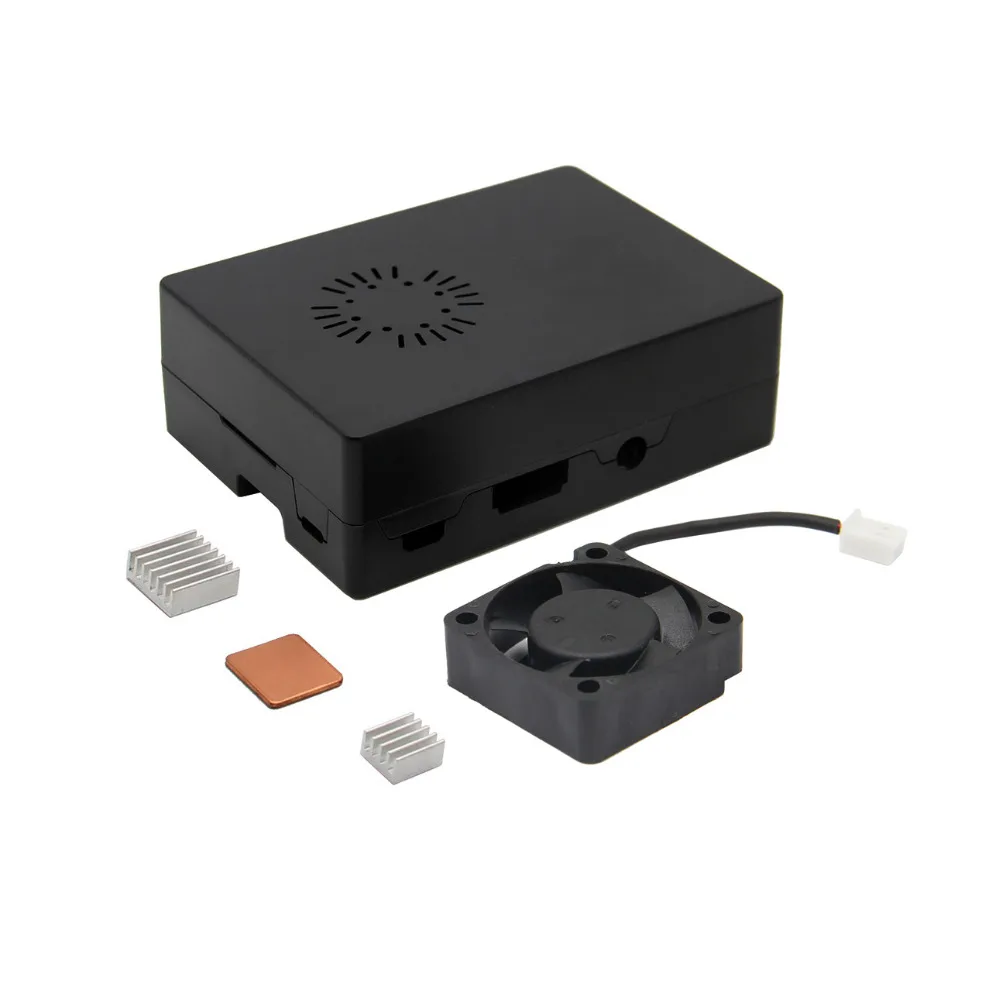 

Чехол для Raspberry Pi 3 ABS + охлаждающий вентилятор + радиаторы