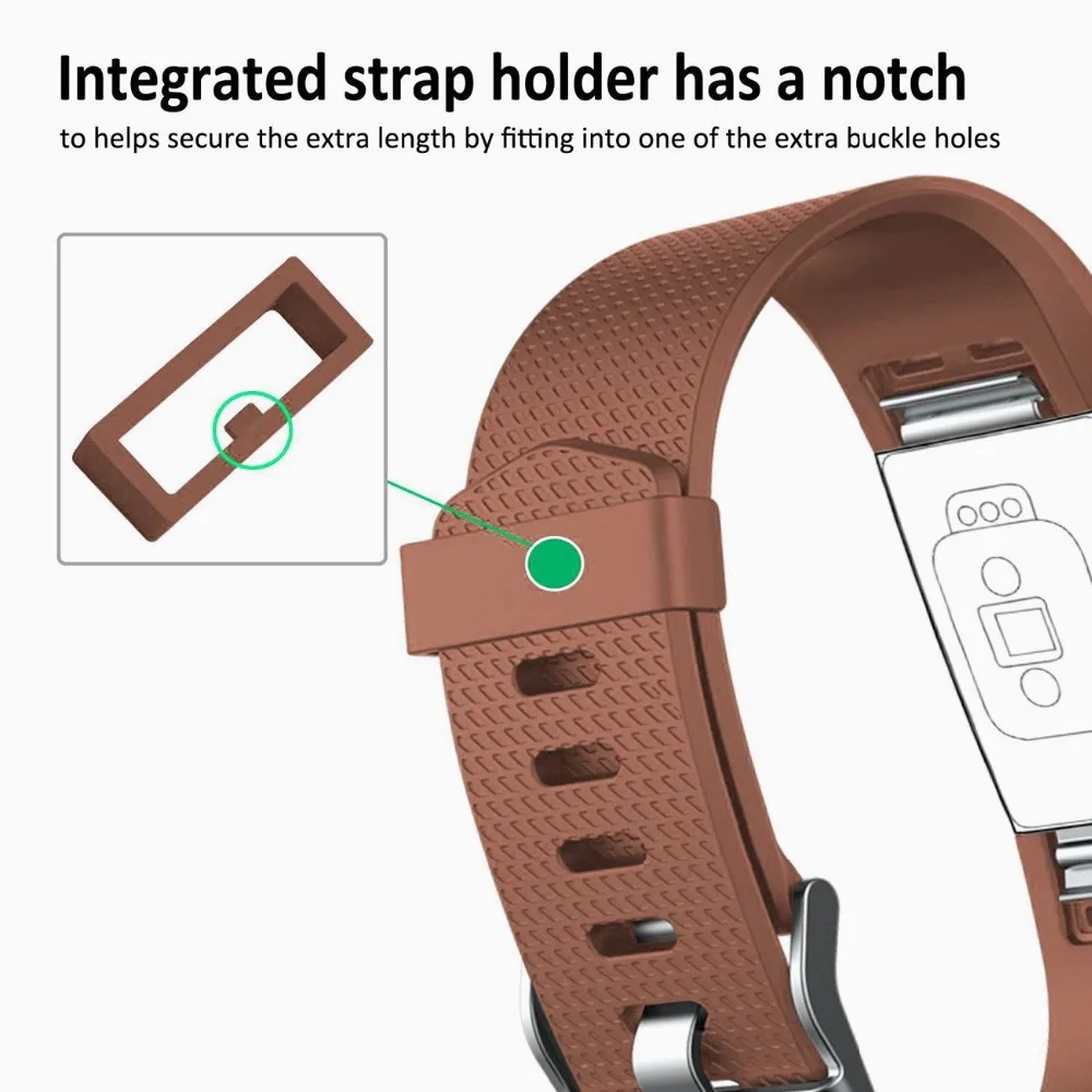 Honecumi 10 упак. для Fitbit Charge 2 ремень прочный Фитнес Браслет для Fitbit заряд 2 заменить Для мужчин Т группа для женщин Для мужчин