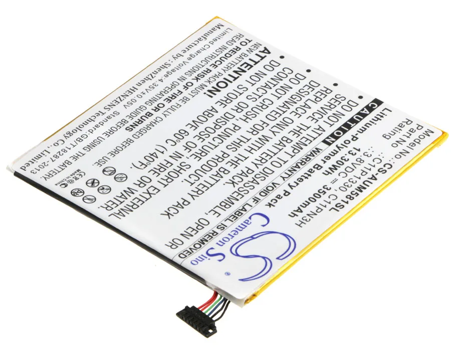 Аккумулятор Cameron Sino 3500 мАч C11P1330 C11PN3H для Asus AST21 ME181C ME581CL Memo Pad 8 MeMO ME181A ME181CX |