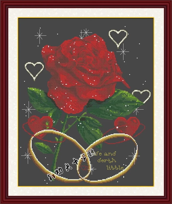 Красная роза цветы Любовь картина считает на холсте вышивка крестиком наборы для