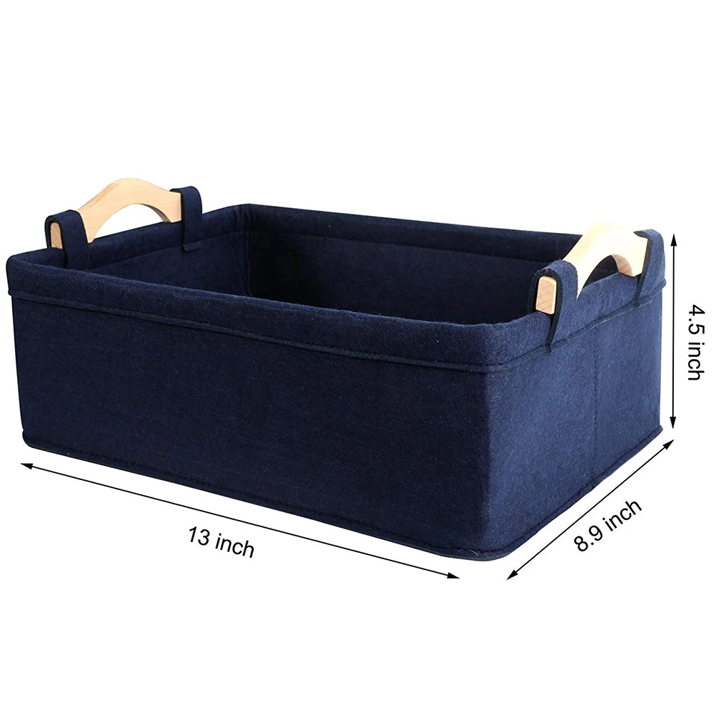 

Home Collapsible Handles Books Clothes Toys Storage Basket Organizer Holder Bin Useful