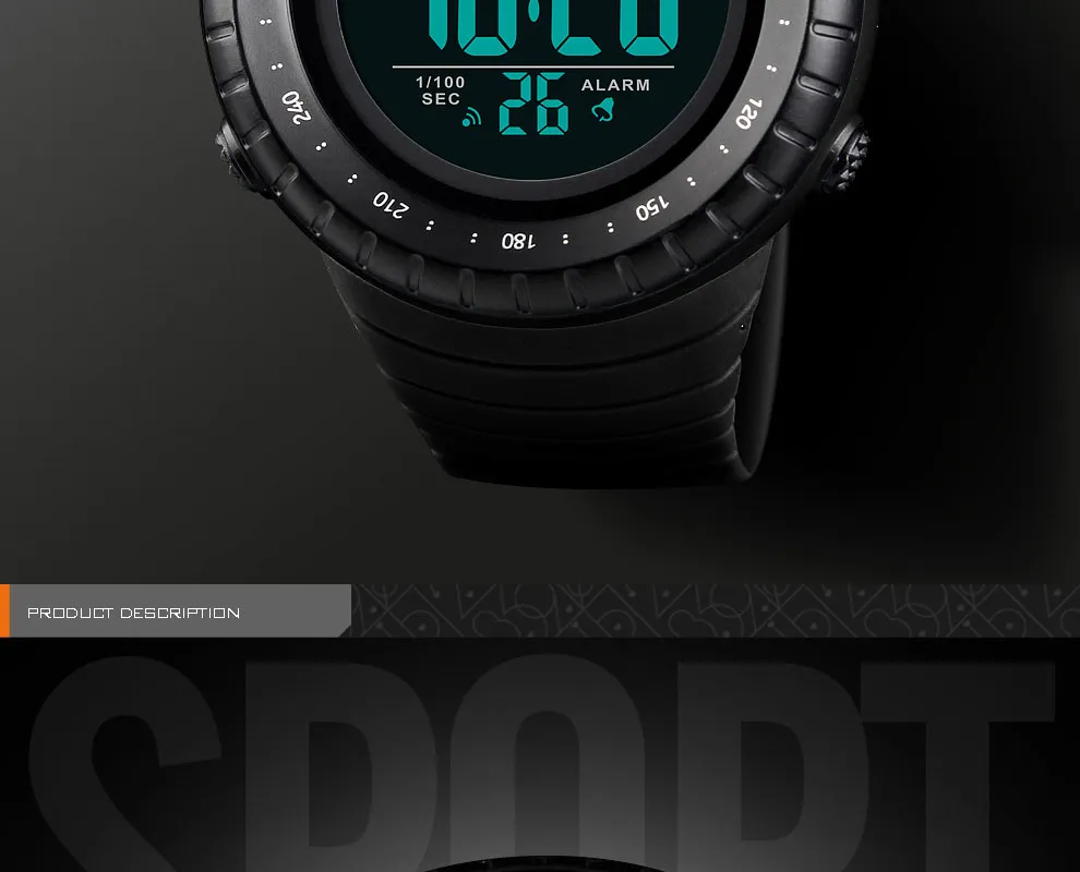 SKMEI Men Sports Watch Countdown Dual Time Digital Men Watches PU Strap Alarm Clock Waterproof Wristwatchh Relogio Masculino