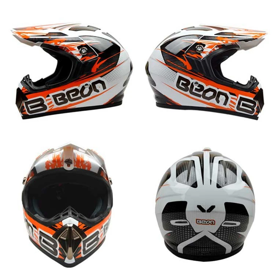 1шт BEON Профессиональный бездорожье ATV ECE Moto защитный шлем для спуска на гору Мотоцикл Мотокросс ABS DOT мотоциклетный шлем