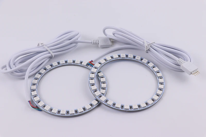 Latest Headlight Multi-color RGB LED Angel Eyes Halo Ring Eye DRL RF Remote Control for Alfa Romeo Mito 2008- Accessories