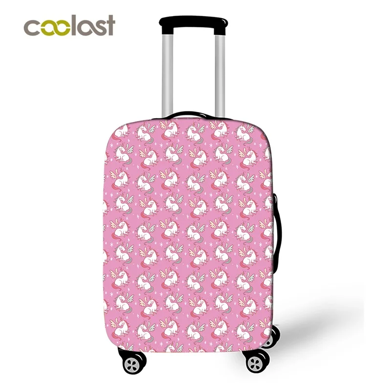 Мультяшный Единорог багажный чехол для девочек розовый чемодан защитные чехлы эластичный Дорожный Чехол valise 50 см аксессуары для путешествий - Цвет: APXT DJSPP33