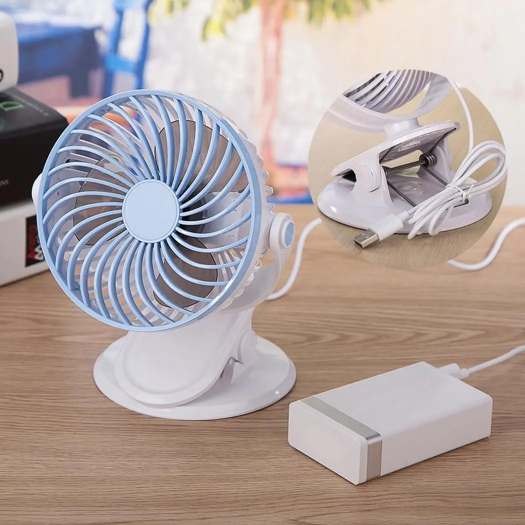 USB регулировки вентилятор зажима Портативный 2-Шестерни Регулируемый