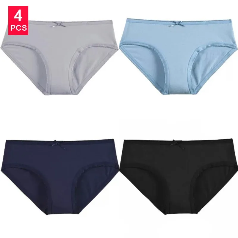 9 4PCS/lot Ladies Panties Underwear Woman Panties Fancy Lace Calcinha Renda Sexy for Women Traceless Crotch of Cotton Briefs Hot - Цвет: 9
