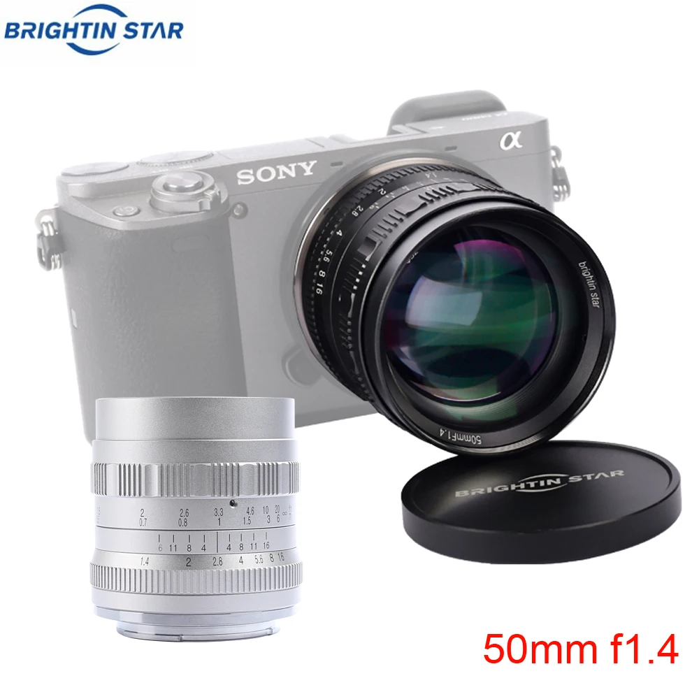 Brightin Star 50 мм F1.4 Большая диафрагма стандартная основная ручная фокусировка для M4/3