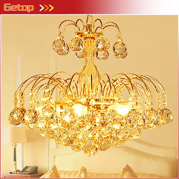 Роскошная золотая хрустальная люстра по лучшей цене 110 220 В Современные