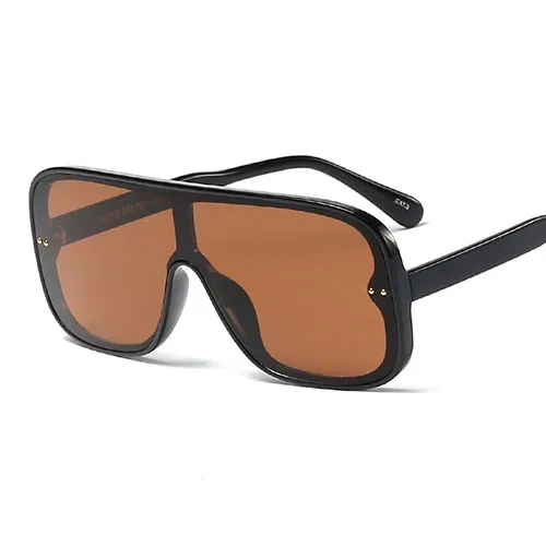 Цельные солнцезащитные очки унисекс женские очки-авиаторы большого размера