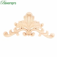 bowarepro applique frame flower carving natural wood applique for furniture cabinet unpainted mouldings decal decorative 2023cm