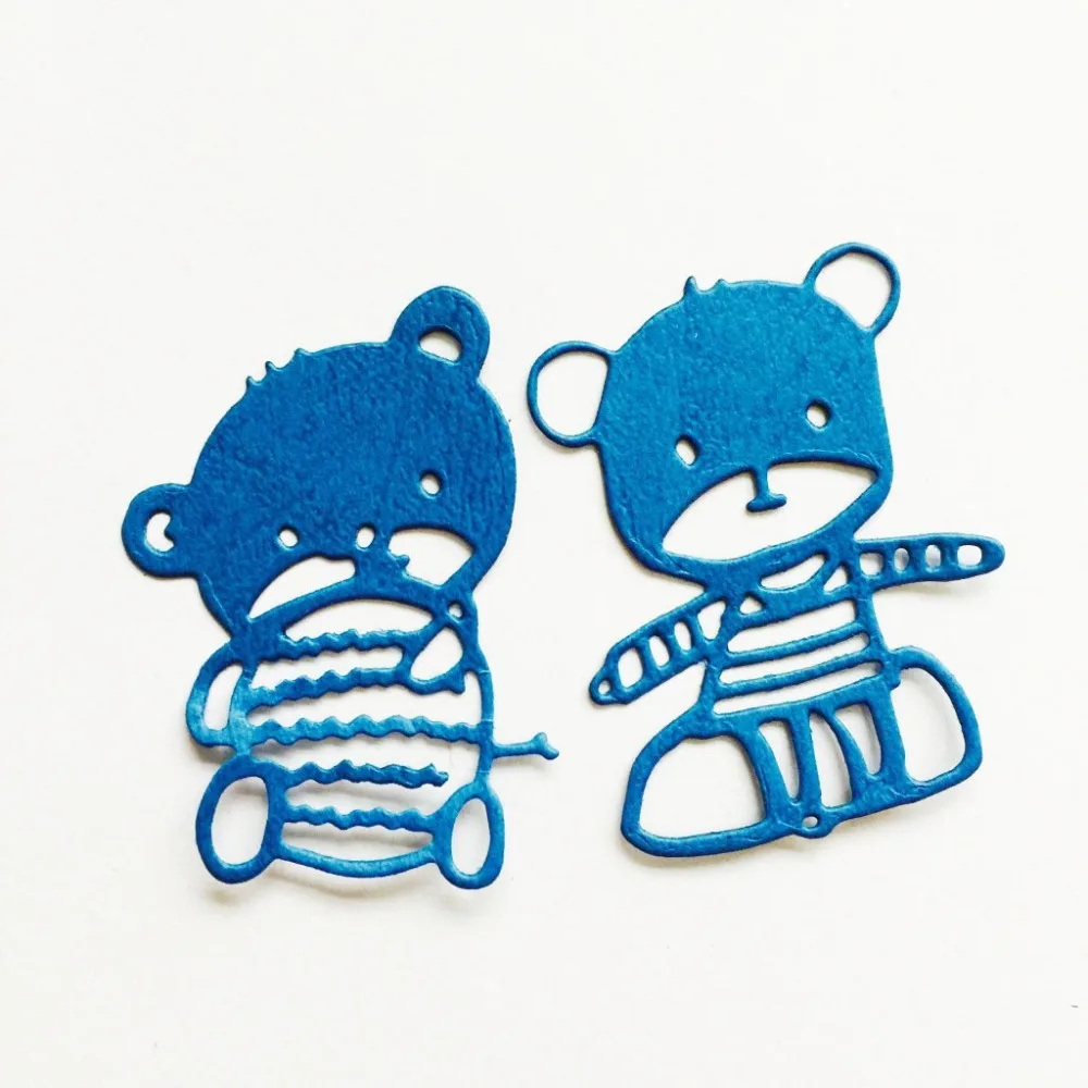 Cute Two Bears Frame Metal Cutting Dies Stencils For DIY Scrapbooking Valentine Decoration Embossing Handcraft Die Cuts | Дом и сад