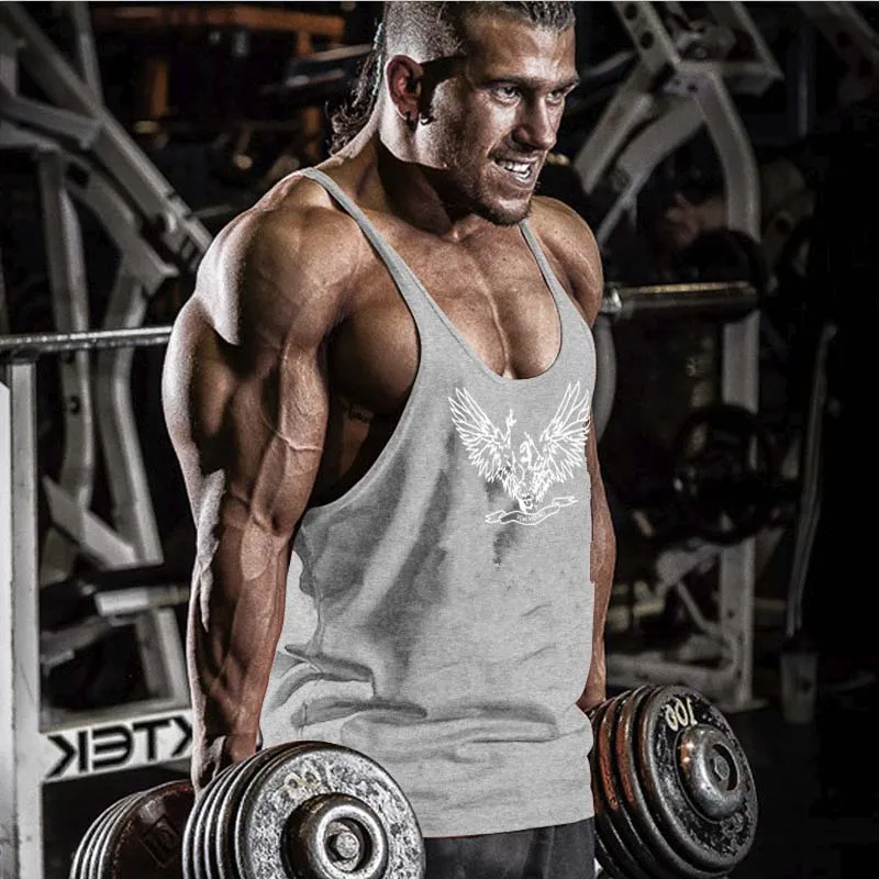 2018 бренды одежды для бодибилдинга хлопок мужчин топ на бретелях мужской жилет