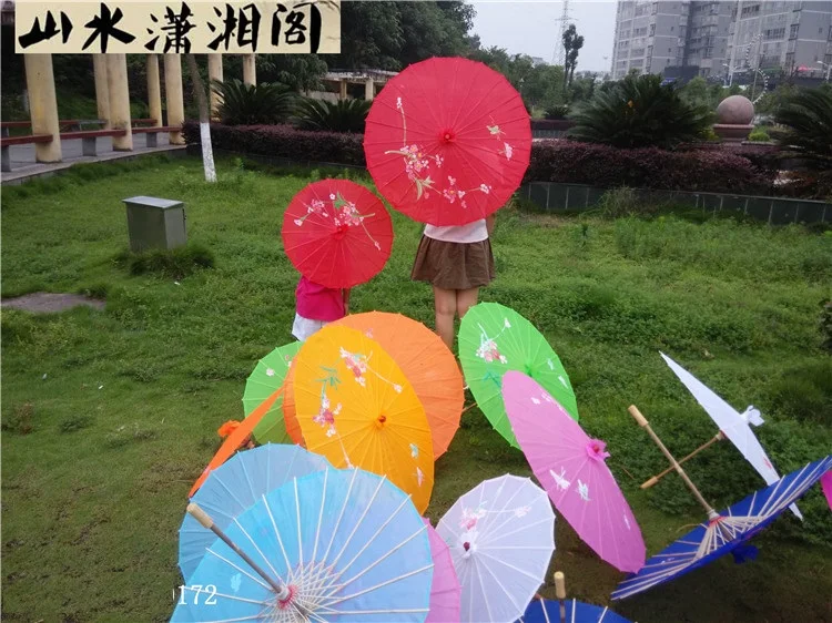 Танцевальный зонт из бамбуковой ткани 1 шт. ремесло с цветами реквизит для