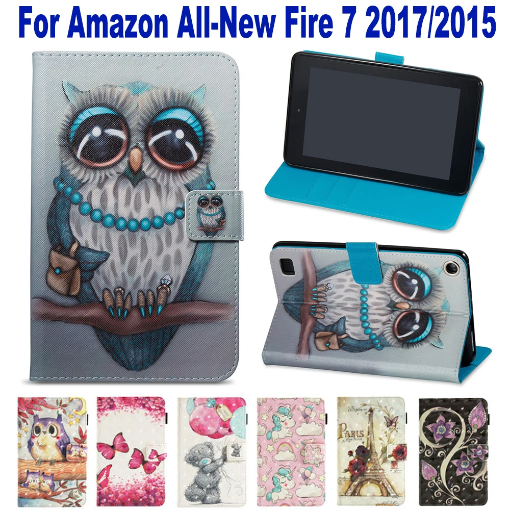 Чехол Кошелек с подставкой и отделением для карт Amazon All New Fire 7 2017 2015 чехол планшета