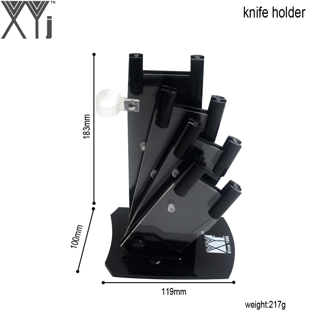 XYj Brand Kitchen Knife Set 3 Inch 4 5 Bamboo Handle Black Blade Ceramic &amp 6&quot Bread Peeler+Holder | Дом и сад
