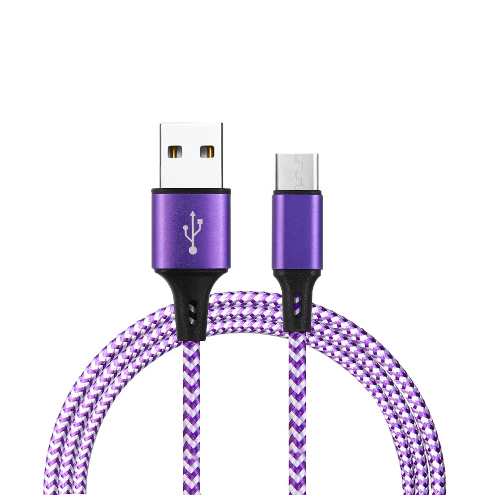 Черный/Фиолетовый 5A Тип C зарядный кабель с разъемом usb-c для быстрой зарядки передачи и синхронизации данных шнур нейлон Зарядное устройство кабель для samsung S9 S10 Xiaomi huawei